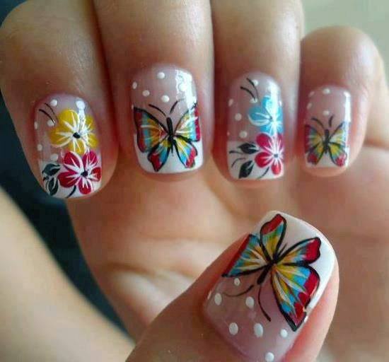 Butterfly Decals On Nails Women