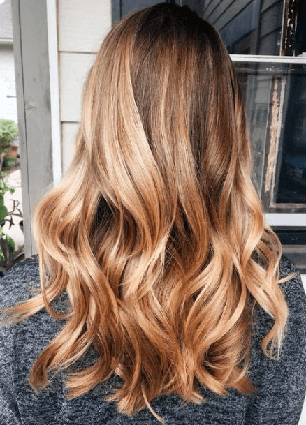 Butterscotch Highlighted Balayage For Women