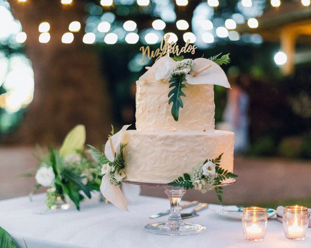 Cake And Hawaiian Wedding Flowers