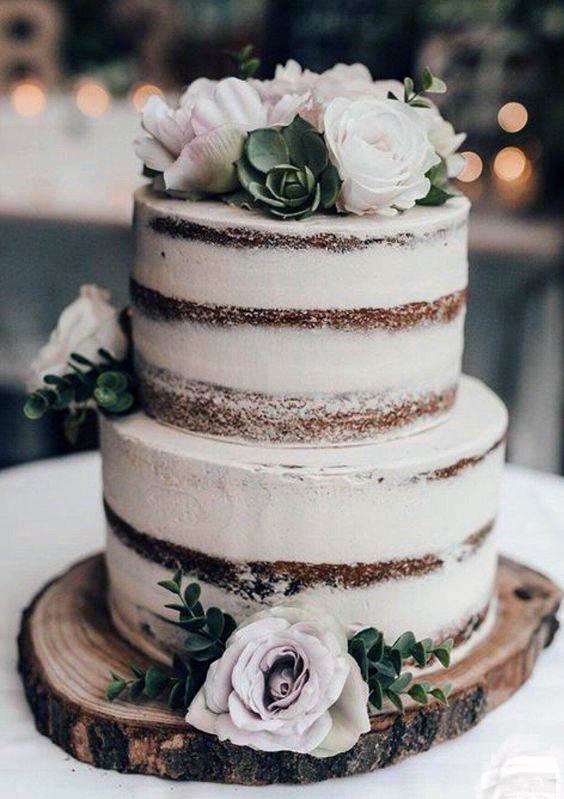 Cake And September Wedding Flowers