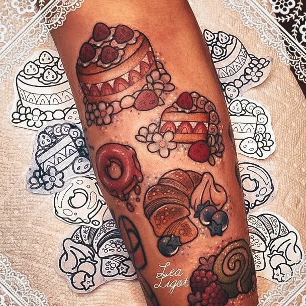 Cake Tattoos For Girls