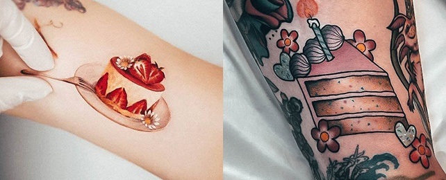 Top 100 Best Cake Tattoos For Women – Sweet Desert Design Ideas