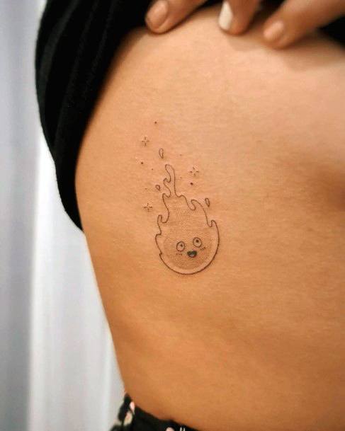 Calcifer Tattoo For Ladies