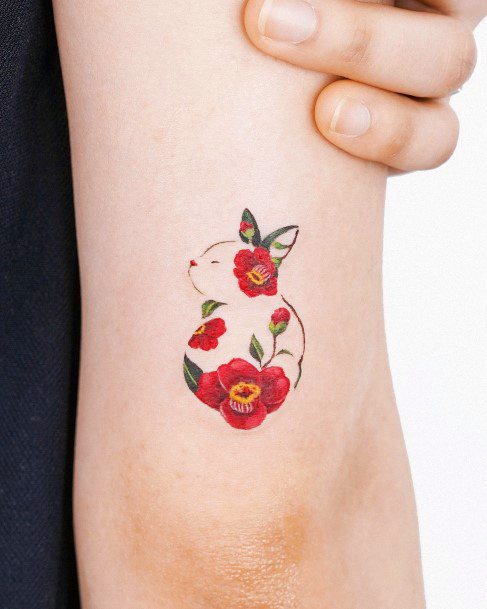 Camellia Female Tattoo Designs