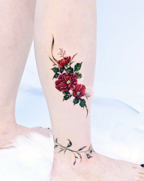 Camellia Womens Tattoo Designs