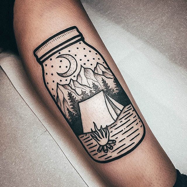 Campfire Tattoo Design Inspiration For Women