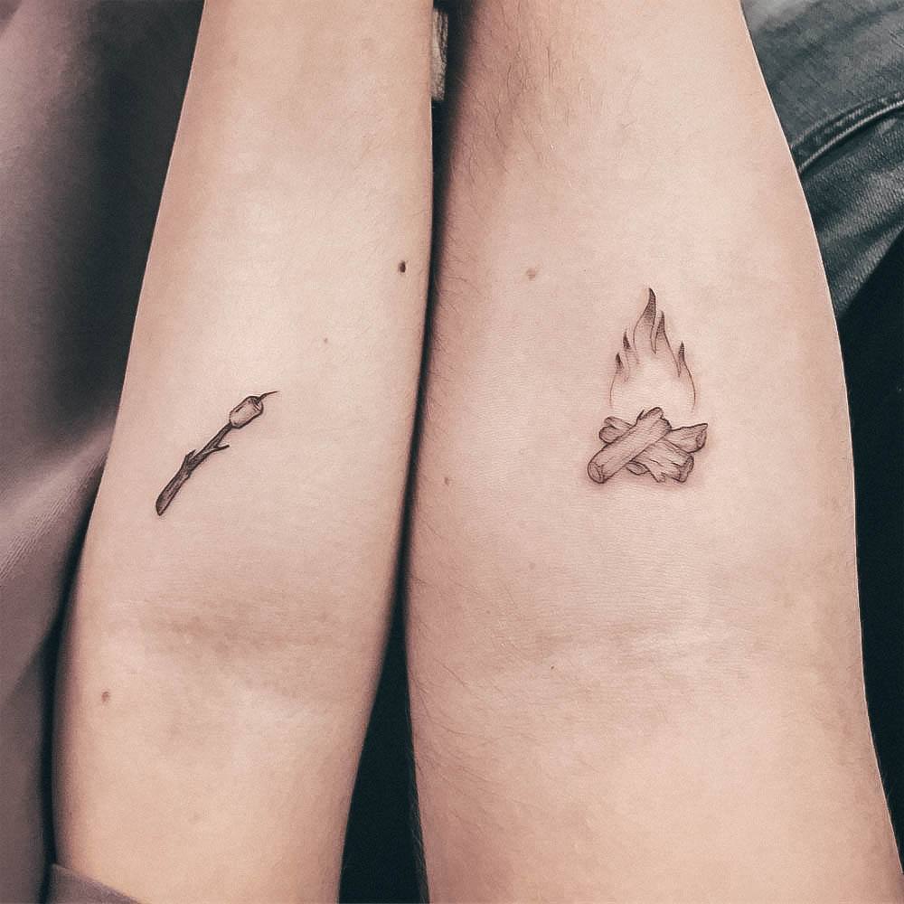 Campfire Tattoo For Ladies