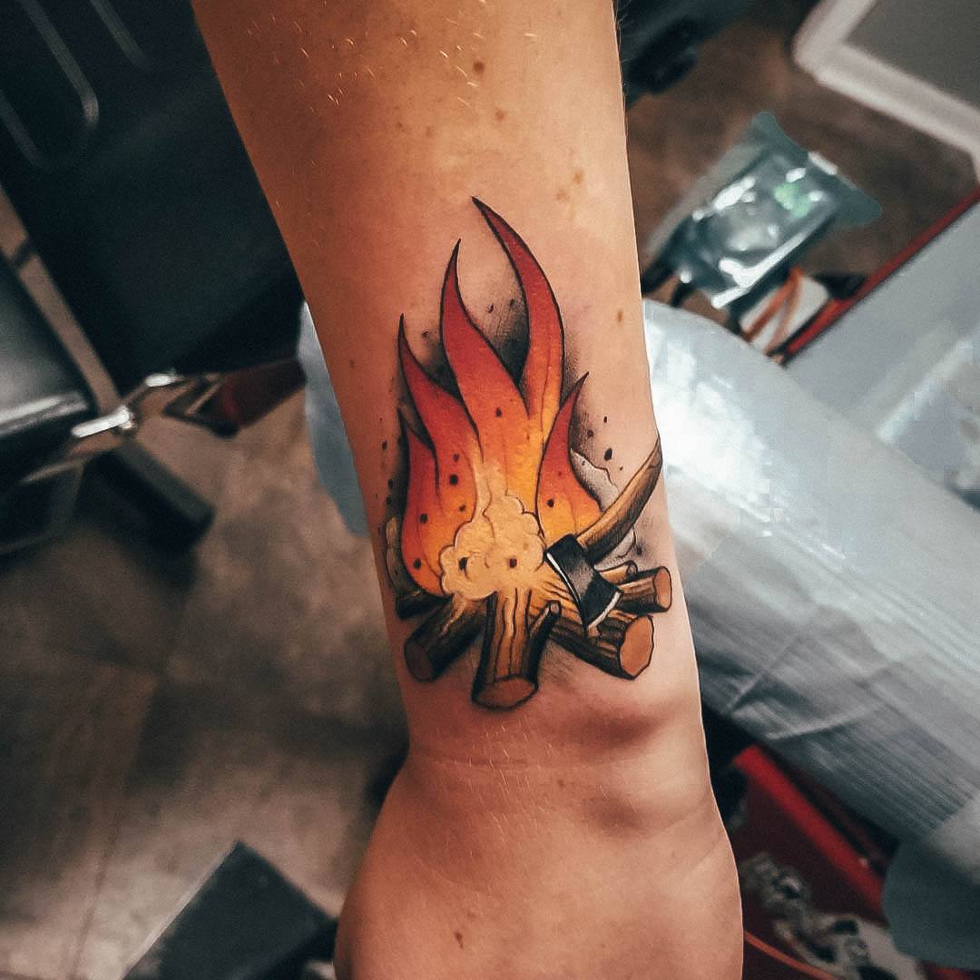 Update more than 85 campfire tattoo small best  thtantai2