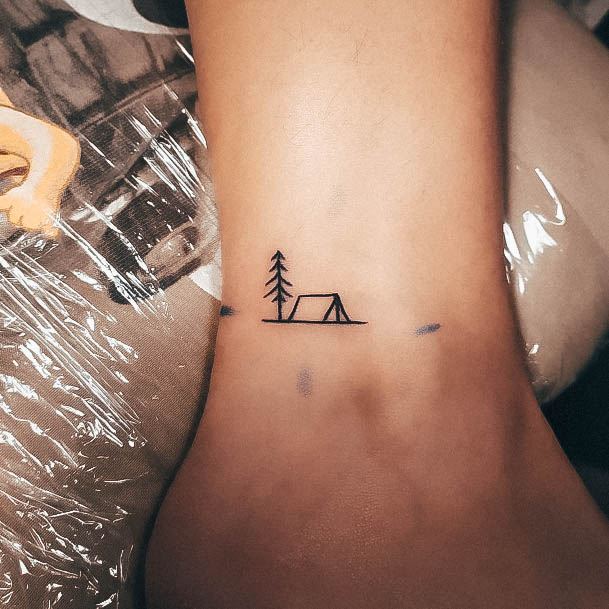 Camping Tattoo For Ladies