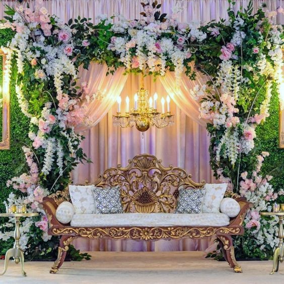 Candle Chandelier Wedding Stage Decorations