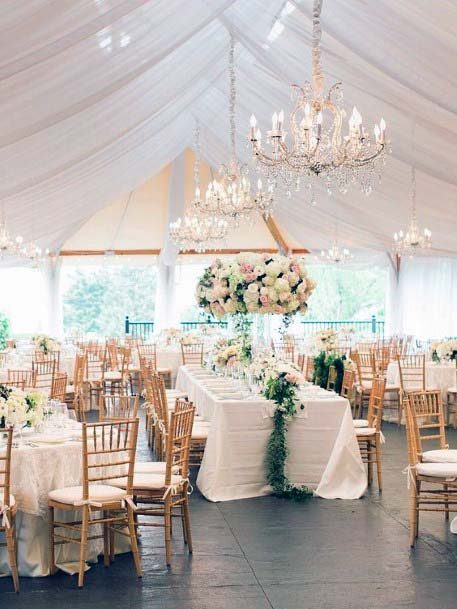 Candle Chandelier White Wedding Tent Decorations