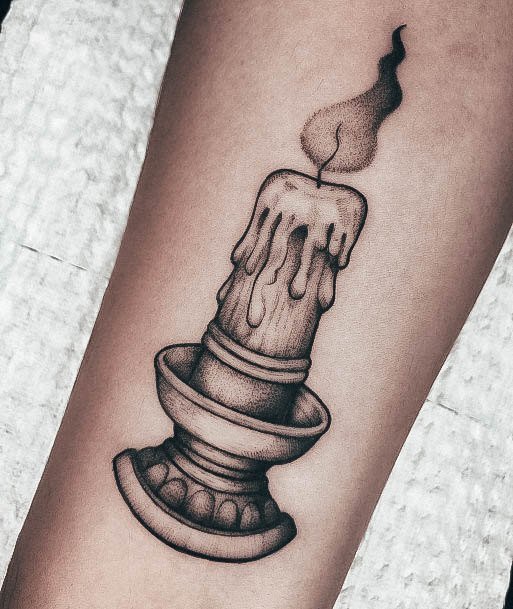 Candle Tattoo Feminine Designs