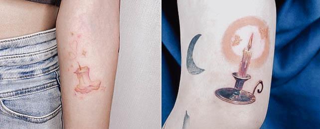 Top 100 Best Candlestick Tattoos For Women – Burning Wax Design Ideas