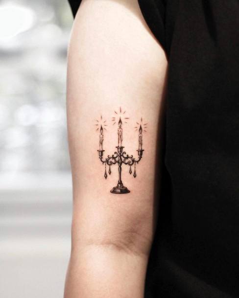 Candle Womens Feminine Candle Tattoos