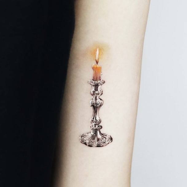 Candle Womens Tattoos