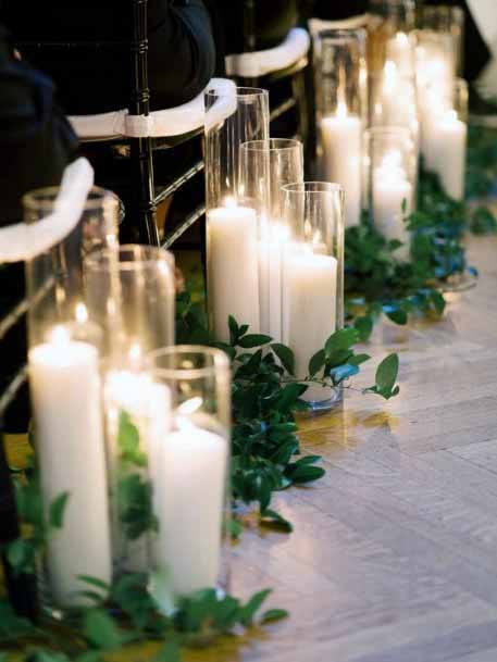 Candles In Church Wedding Decorations