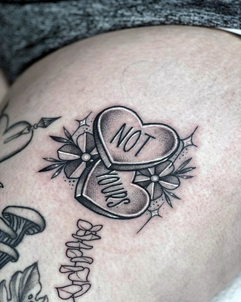 Candy Heart Tattoo Feminine Designs