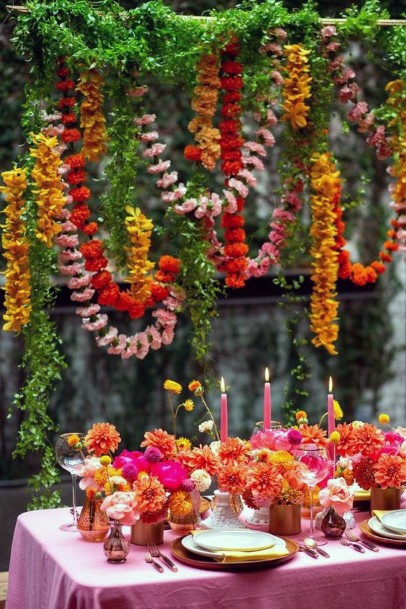 Candy Pink Themed Indian Wedding Flowers Decor