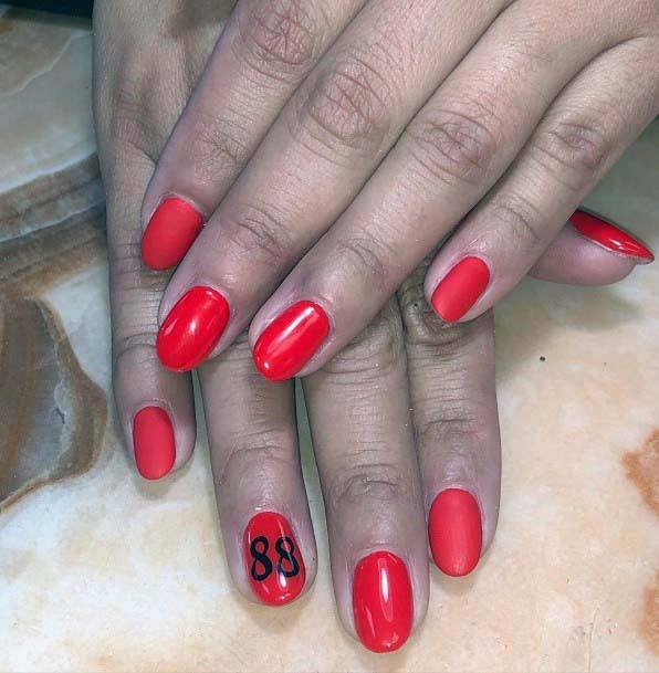 Candy Red Sport Nails For Women