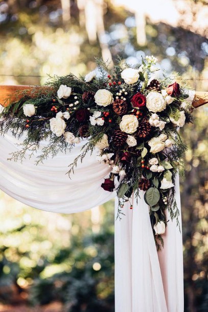 Captivating Christmas Wedding Flowers