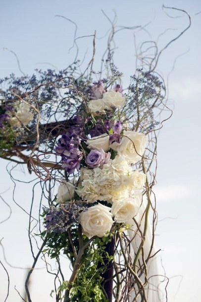 Captivating Lavender Flowers Arch Wedding