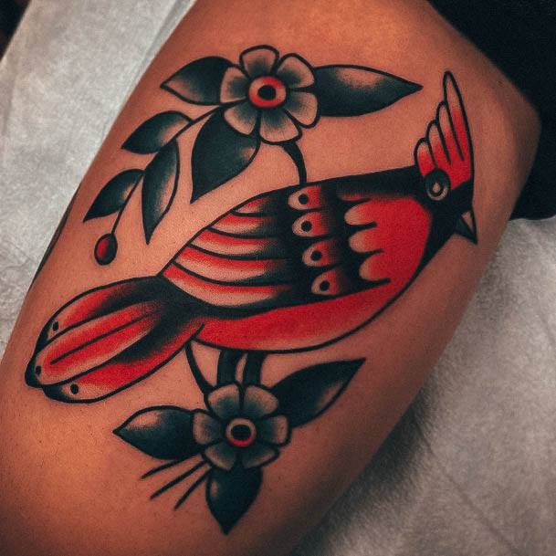 Cardinal Tattoo For Ladies