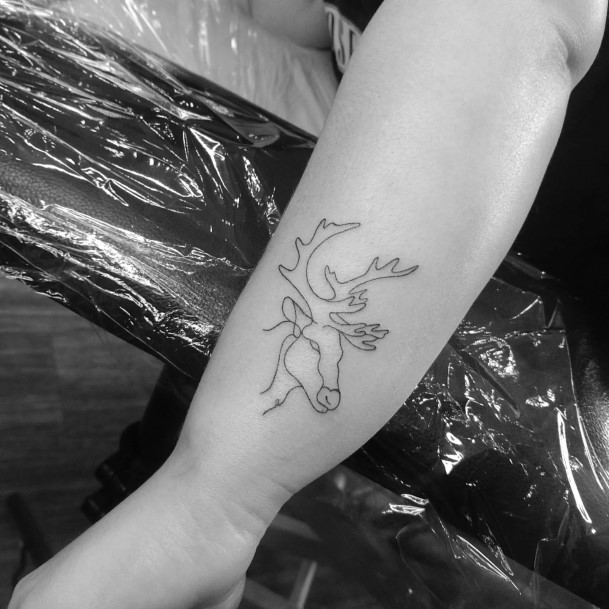 Caribou Reindeer Tattoo Feminine Designs