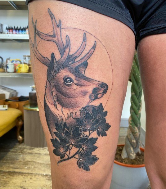 Caribou Reindeer Tattoos For Girls