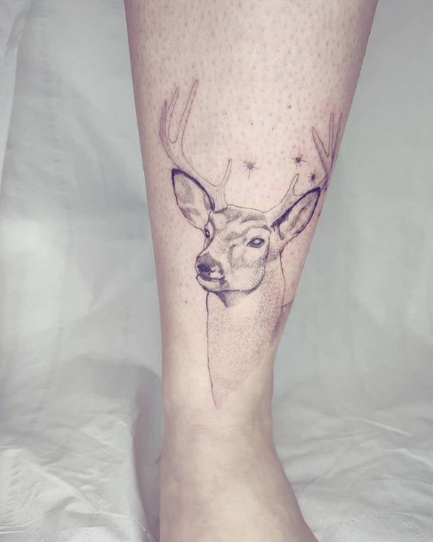 Caribou Reindeer Womens Tattoo Ideas