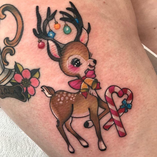 Caribou Reindeer Womens Tattoos