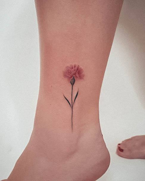 Carnation Female Tattoo Designs