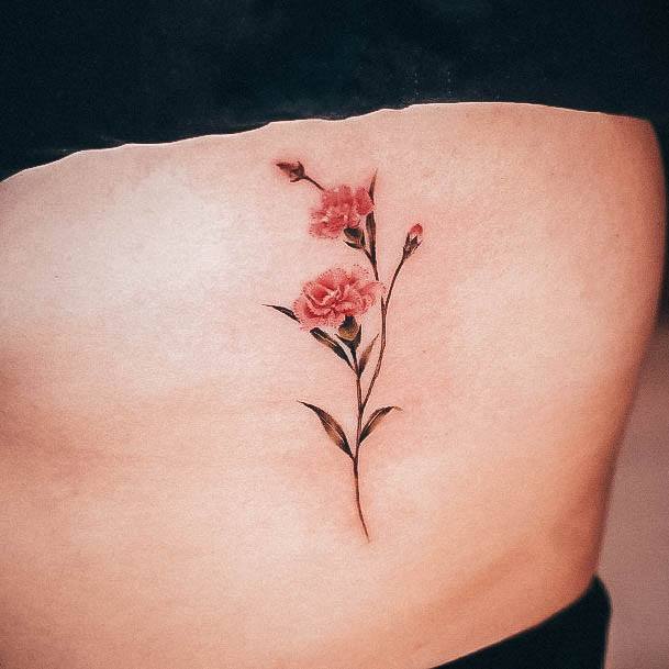 Carnation Tattoo Designs For Women