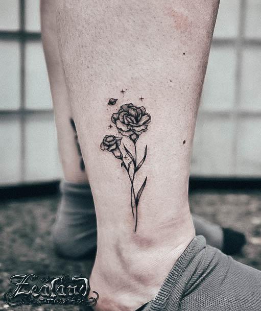 Carnation Tattoo For Ladies