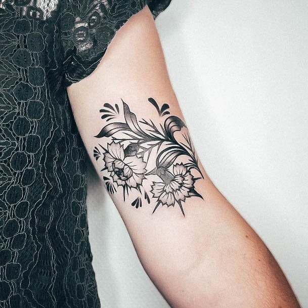 Carnation Tattoo Ideas For Girls