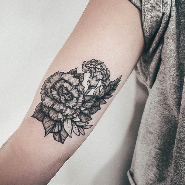 Carnation Womens Tattoo Ideas