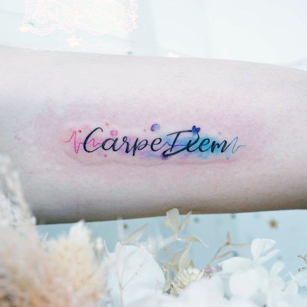 Carpe Diem Tattoo Design Inspiration For Women