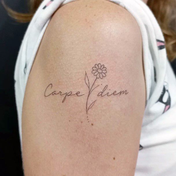 Carpe Diem Womens Feminine Carpe Diem Tattoos