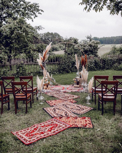 Carpeted Wedding Ceremony Decorations