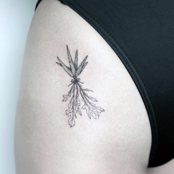 Carrot Tattoo For Ladies