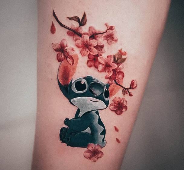 Cartoon Awesome Disney Tattoos For Women Stitch