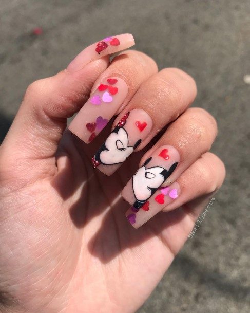 Cartoon Girls Nail Ideas