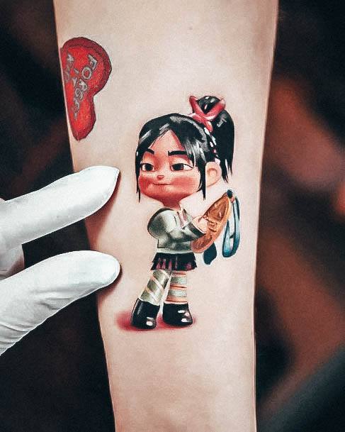 Cartoon Womens Disney Tattoo Body Art