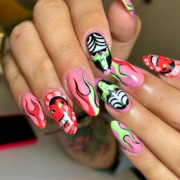 Cartoon Womens Nail Ideas