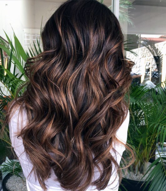 Cascading Hazel Waves Current Hairstyles
