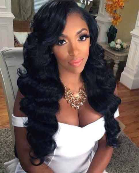 Cascading Long Curly Hairstyles For Black Women