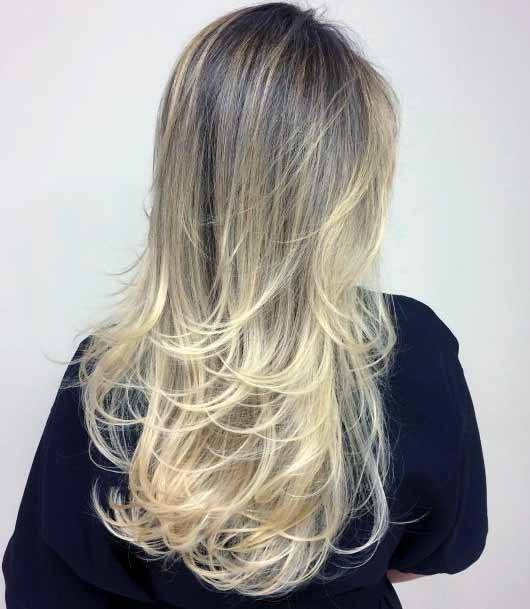 Cascading Long Sun Kissed Blonde Hair