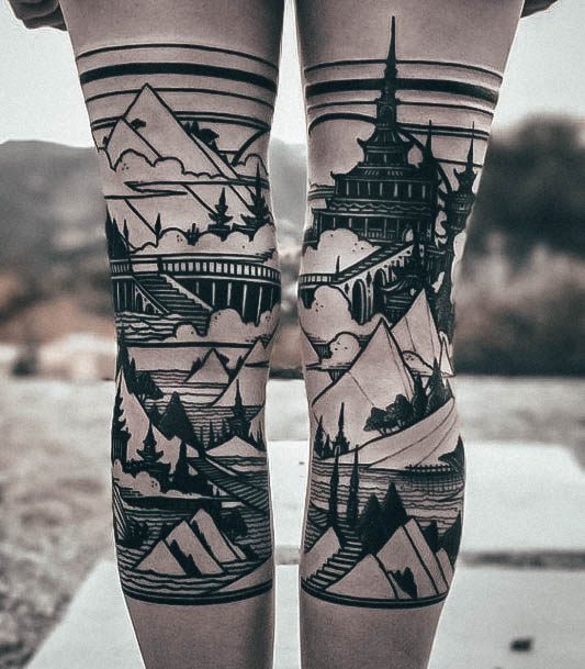 Castle Tattoo Design Inspiration For Women