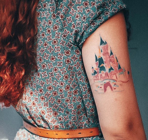 Castle Tricep Disney Tattoos For Women