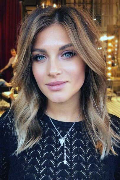 Casual Ombre Layered Hairstyle Women