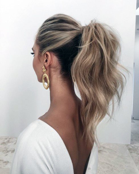 Casual Wavy High Ponytail Women